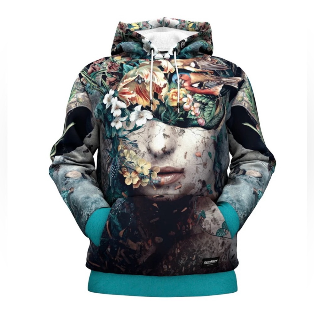 FreshHoods Floral Graphic “Source of Life” Hoodie S